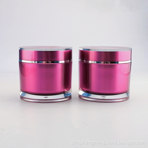 Luxury cosmetics jar acrylic jar custom plastic acrylic cream container